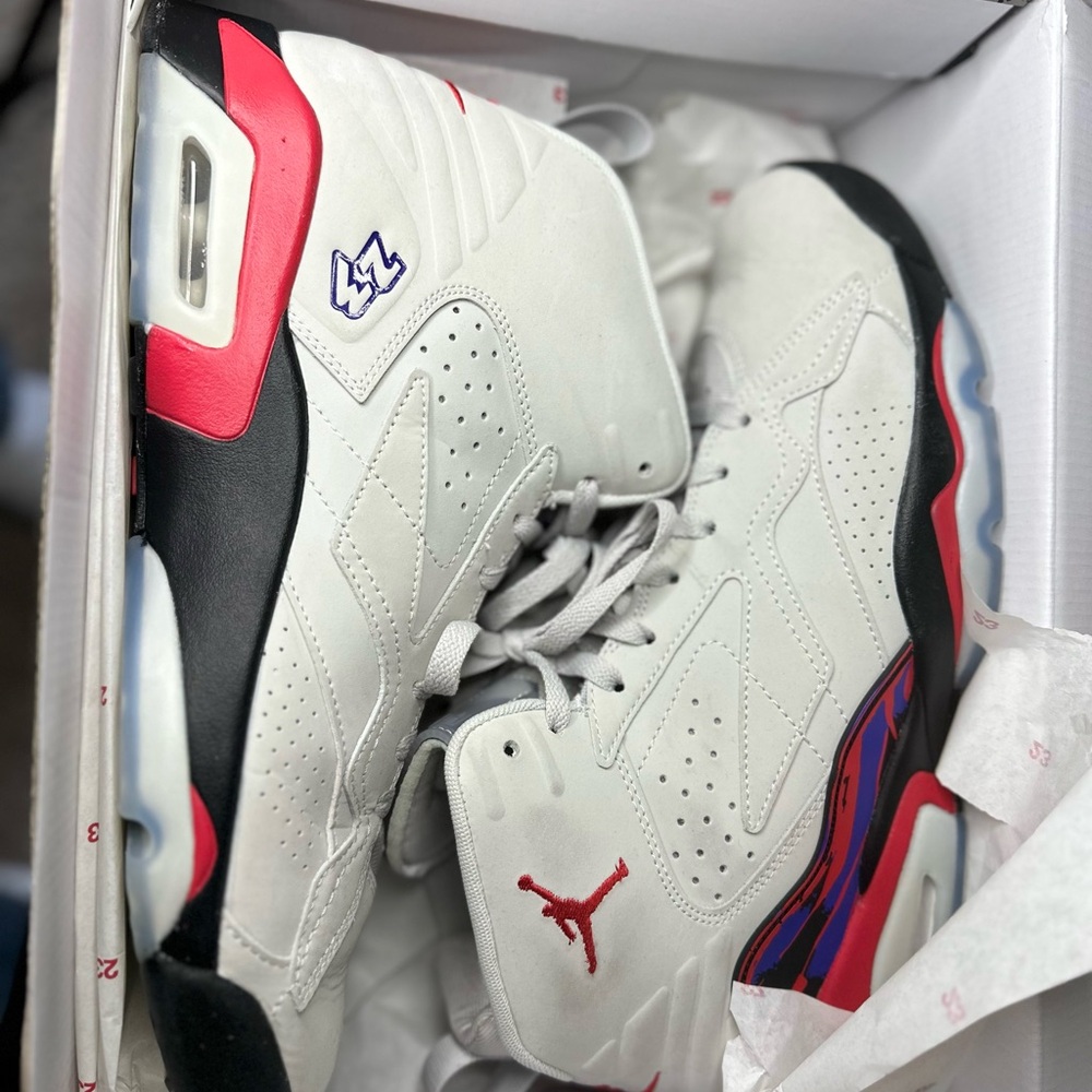 Jordan Men’s White/Red/Black Basketball Sneakers